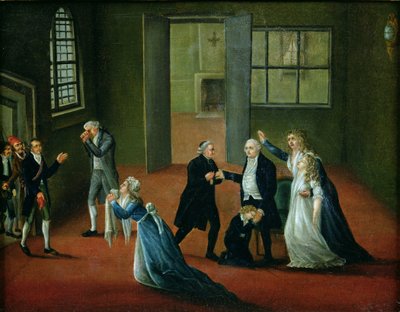 Louis XVI (1754-93) Bidding Farewell to His Family, 20th January 1793 by French School
